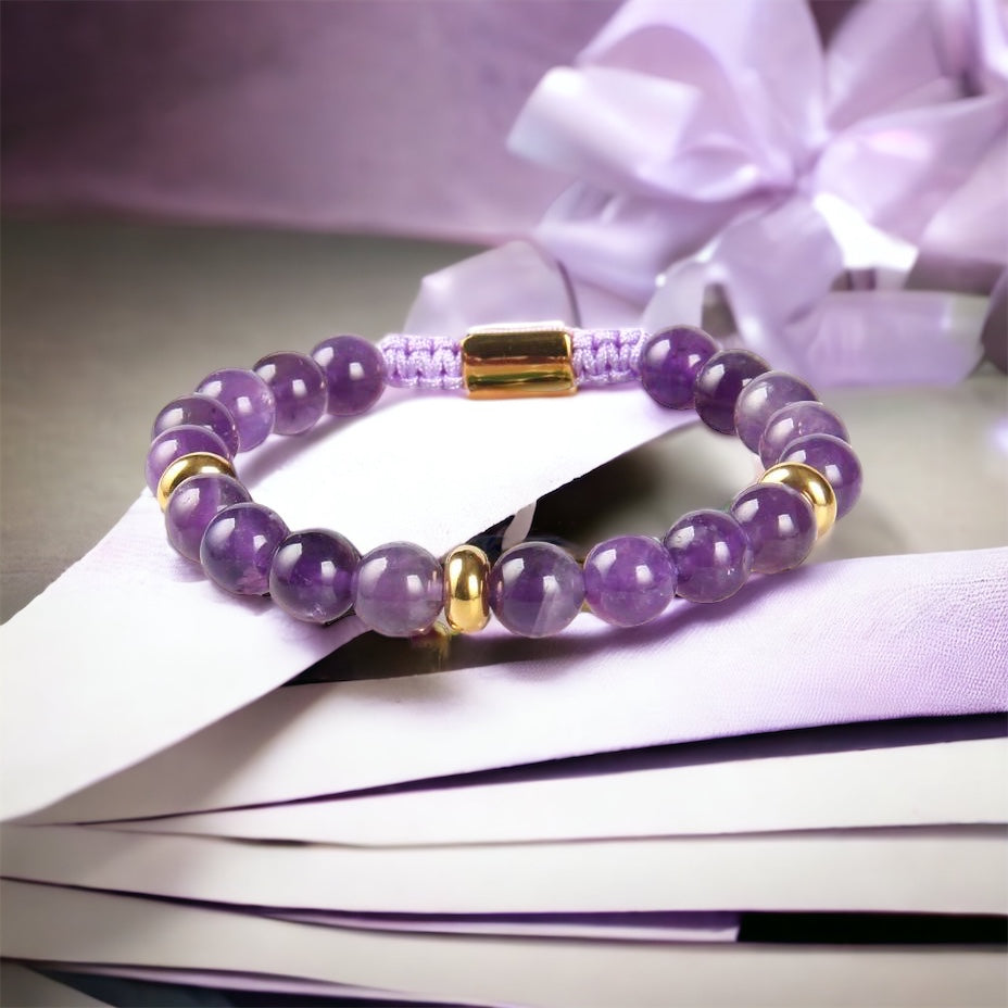 Amethyst Dream Macrame Bracelet