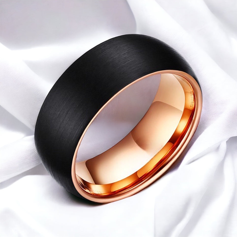 Midnight Rose Tungsten Ring