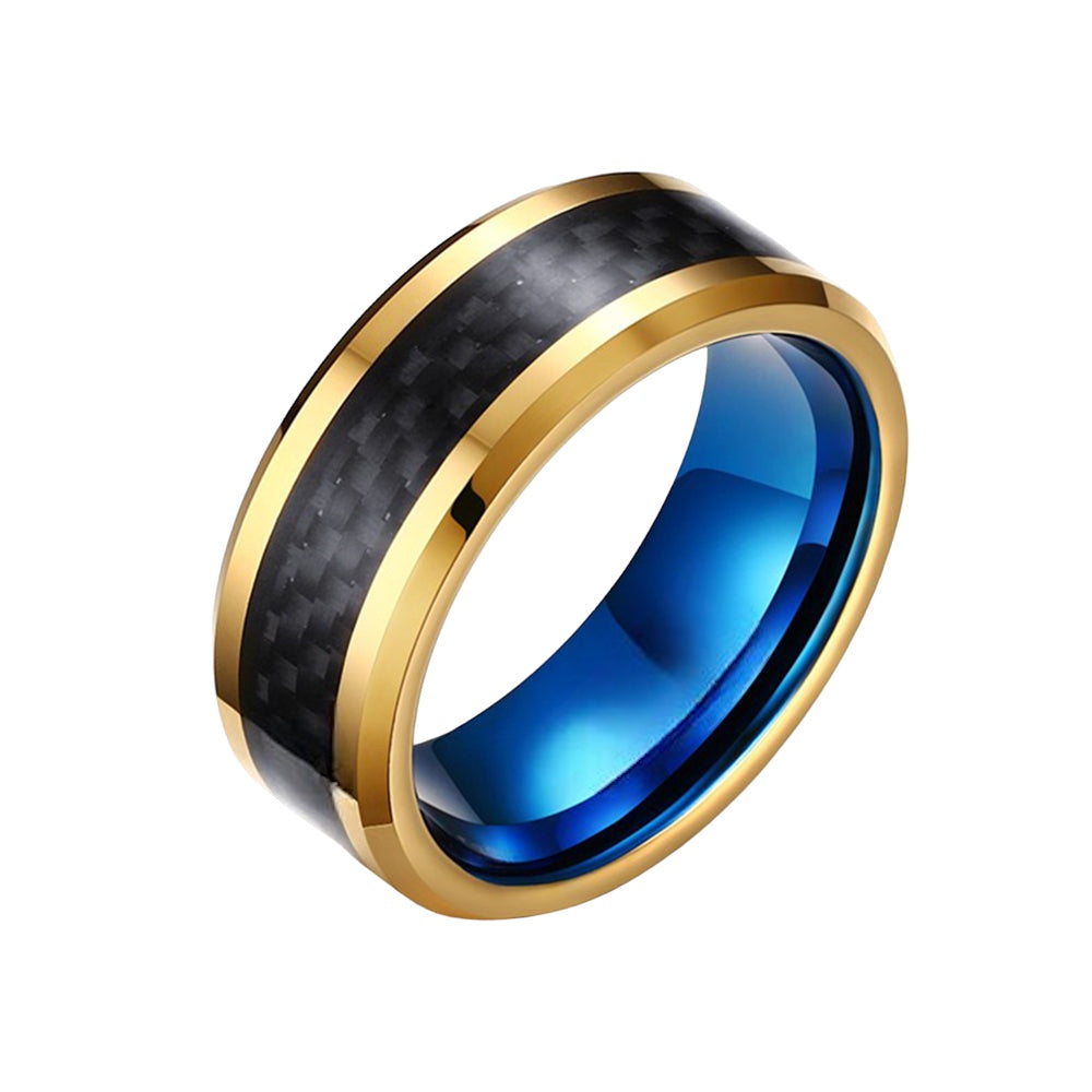 Carbonized GoldBlue Tungsten Ring