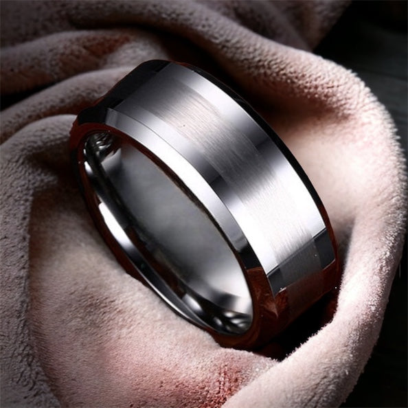 BevelBrush Tungsten Ring